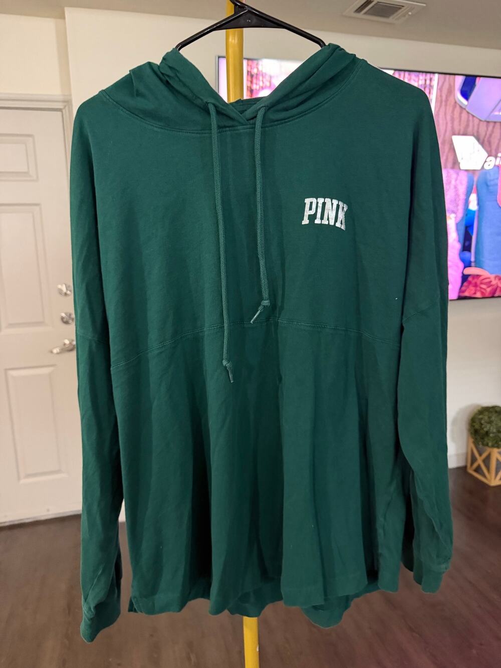 dark green Victoria's Secret PINK pullover hoodie